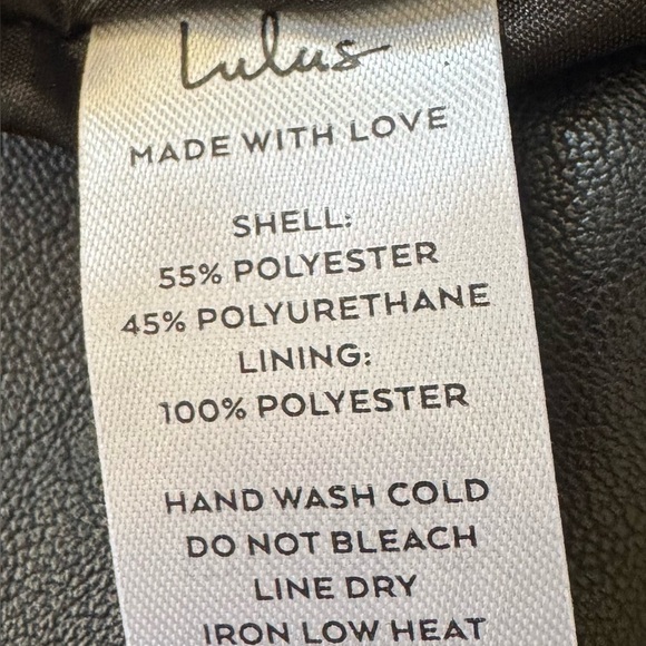 Lulus Harley Faux Vegan Leather High Rise Mini Short Skirt, Black, Size M, NWT - Picture 13 of 14